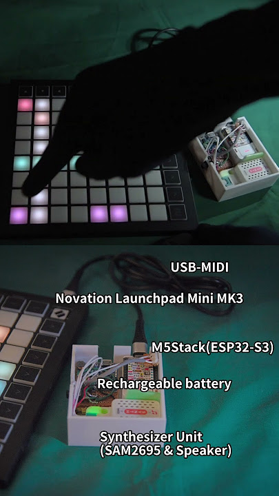 Launchpad gets a speaker and goes mobile? #novation #launchpad  #m5stack #esp32 #synthesizer #midi