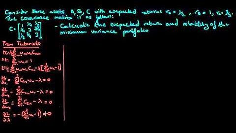 Return and Volatility Minimum Variance Portfolio (Advanced)*