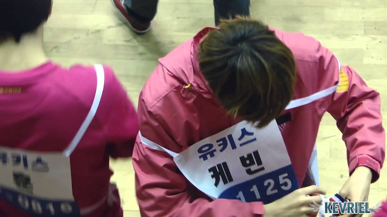 [FANCAM] 120108 MBC 아이돌육상선수권대회_녹화 끝나고 (유키스 케빈/ukiss kevin)