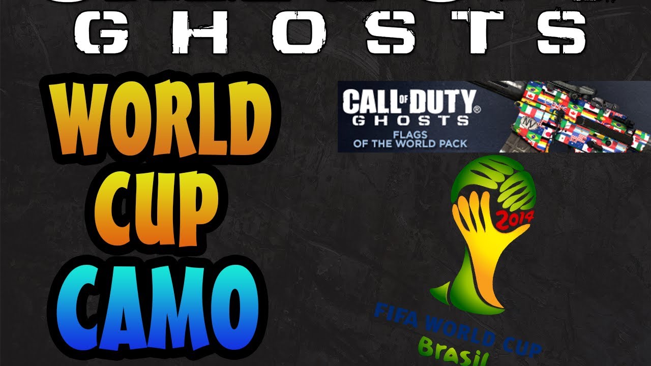 COD Ghosts: '' WORLD CUP CAMO '' Flags of The World (Ghosts Micro DLC)