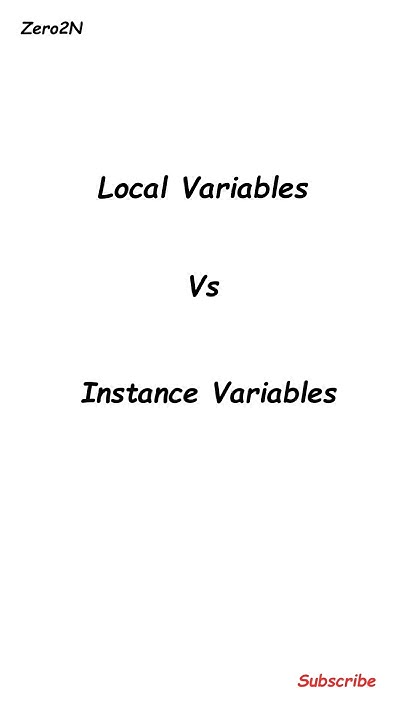 Difference between local and instance variables in Java # ...