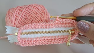 DIY Tutorial  How to crochet mini coin purse with zipper