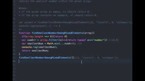 solve this -  javascript find Smallest Number Mixed Elms Of Array