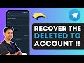 How To Recover Deleted Telegram Account