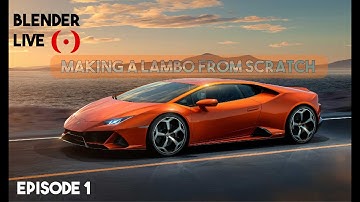 Making a Lamborghini in blender- part 1 #blender
