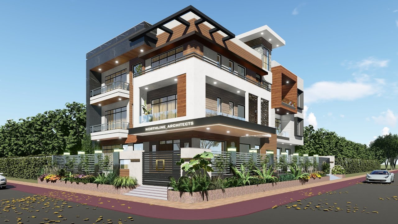 corner plot MODERN HOUSE DESIGN #contemporarydesign #modernelevation # ...