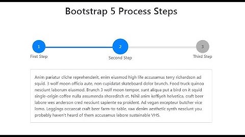 Process Steps With Bootstrap 5 - Responsive Process Steps
