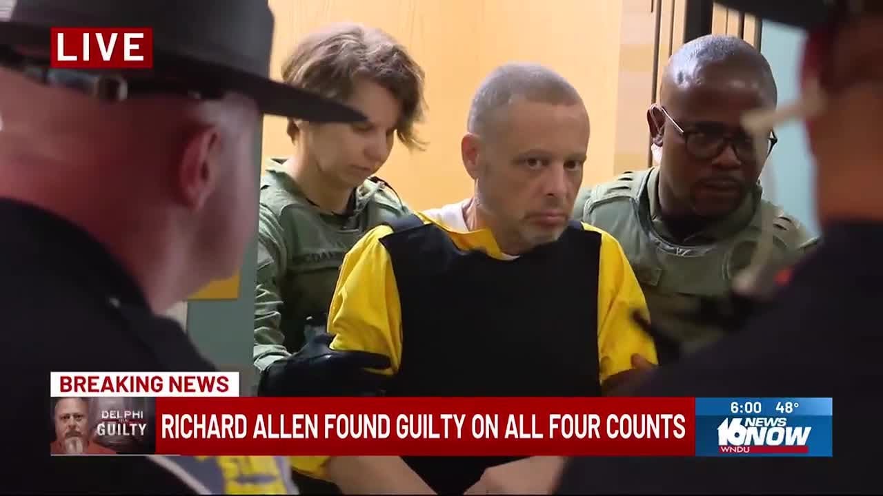 Richard Allen found guilty of Delphi murders - YouTube
