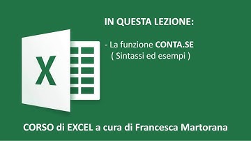 EXCEL tutorial 7B: Funzione CONTA.SE in Excel