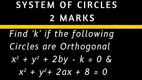 System of Circles | 2 marks @EAG