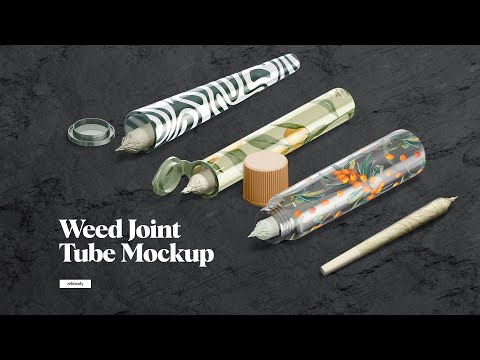 Weed Joint Pre-Roll Tube Mockup, a Packaging Mockup by rebrandy (Thumbnail 2 of 10)