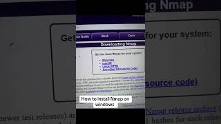 How to install Nmap on windows