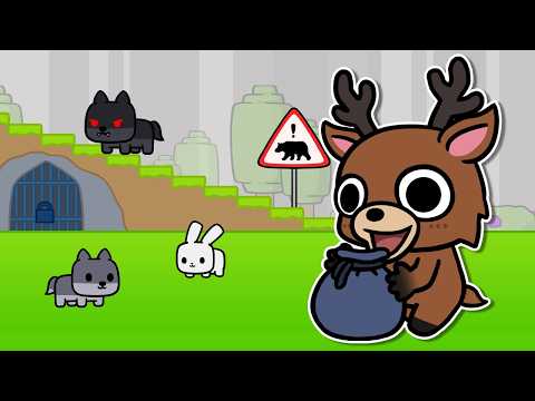 [99 Night in the Forest] Deer on Infinite Stairs #ROBLOXANIMATION #cute