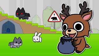 [99 Night in the Forest] Deer on Infinite Stairs #ROBLOXANIMATION #cute screenshot 4