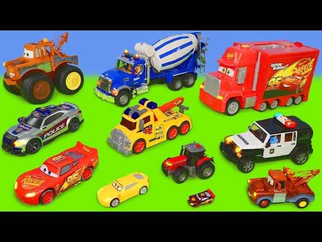 Excavator, Fire Truck, Police Cars, Garbage Trucks, Tractor Toy Vehicles for Kids class=
