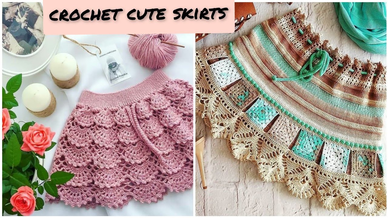Very pretty Crochet mini skirts knitting patterns Qureshiya work