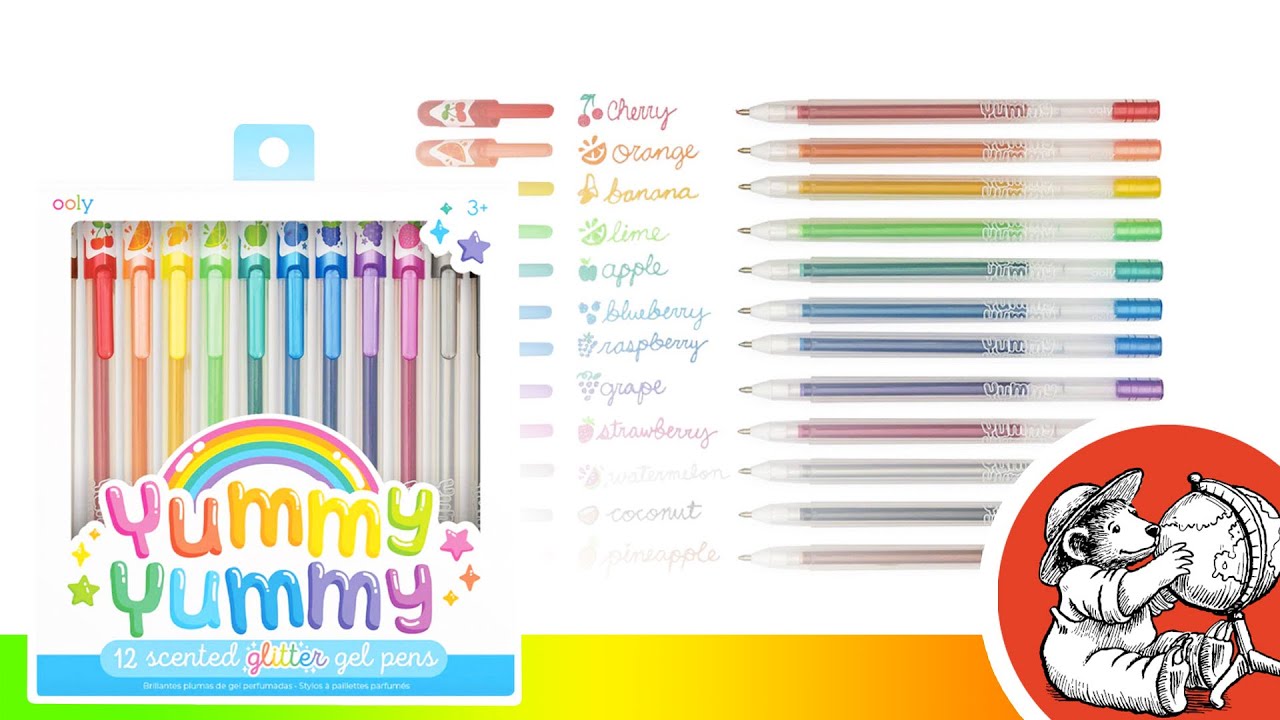 Fruitilicious | Yummy Yummy Scented Glitter Gel Pens | Henry Bear's Park
