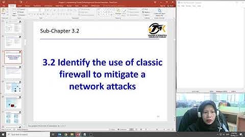 DFN40143 Chap 3.2(a)   Implementing Firewall Technologies and IPS