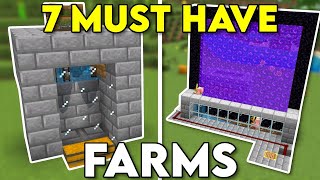 7 MUST HAVE Farms Minecraft Bedrock 1.20!