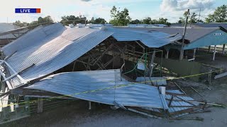 WCIA 3's Kelly Finley shares inside look at Coles County Fairgrounds damage