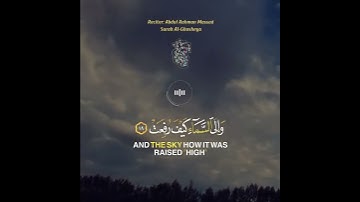 ( أفلا ينظرون إلى الإبل كيف خلقت ) من سورة الغاشية - القارئ عبد الرحمن مسعد