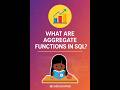 Aggregate Functions in SQL... #sql #sqlforbeginners #sqlqueries #interviewquestions #codecarvehub