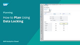How to Plan Using Data Locking: SAP Analytics Cloud