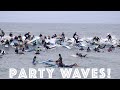 Surfers catch insane party waves in san diego