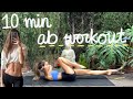 10min ab pilates workout  small waist  toned stomach  no equipment