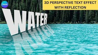 3D Perspective Text Effect with Reflection in Canva | Easy & Creative Text Design Tutorial