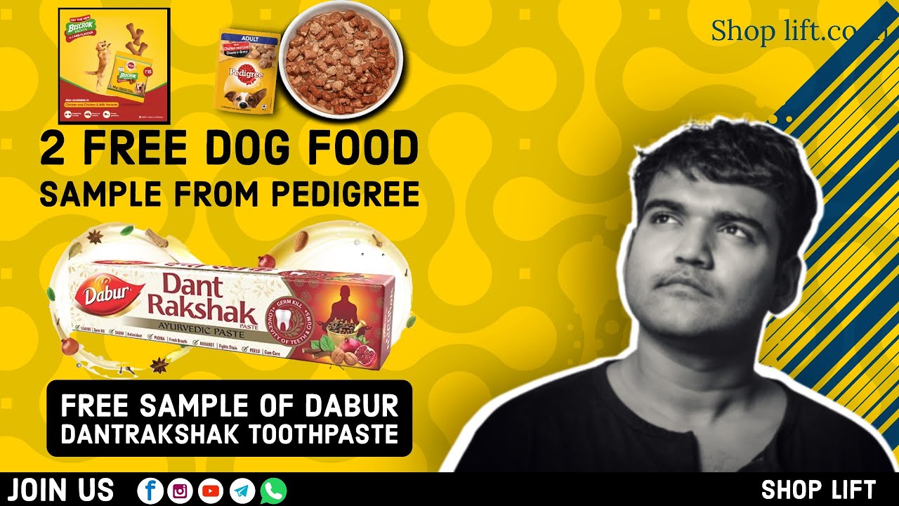 2 New Free Sample (Loot) Dog Food From Pedigree | + Get Free Sample Dabur Dantrakshak Toothpaste 🔥