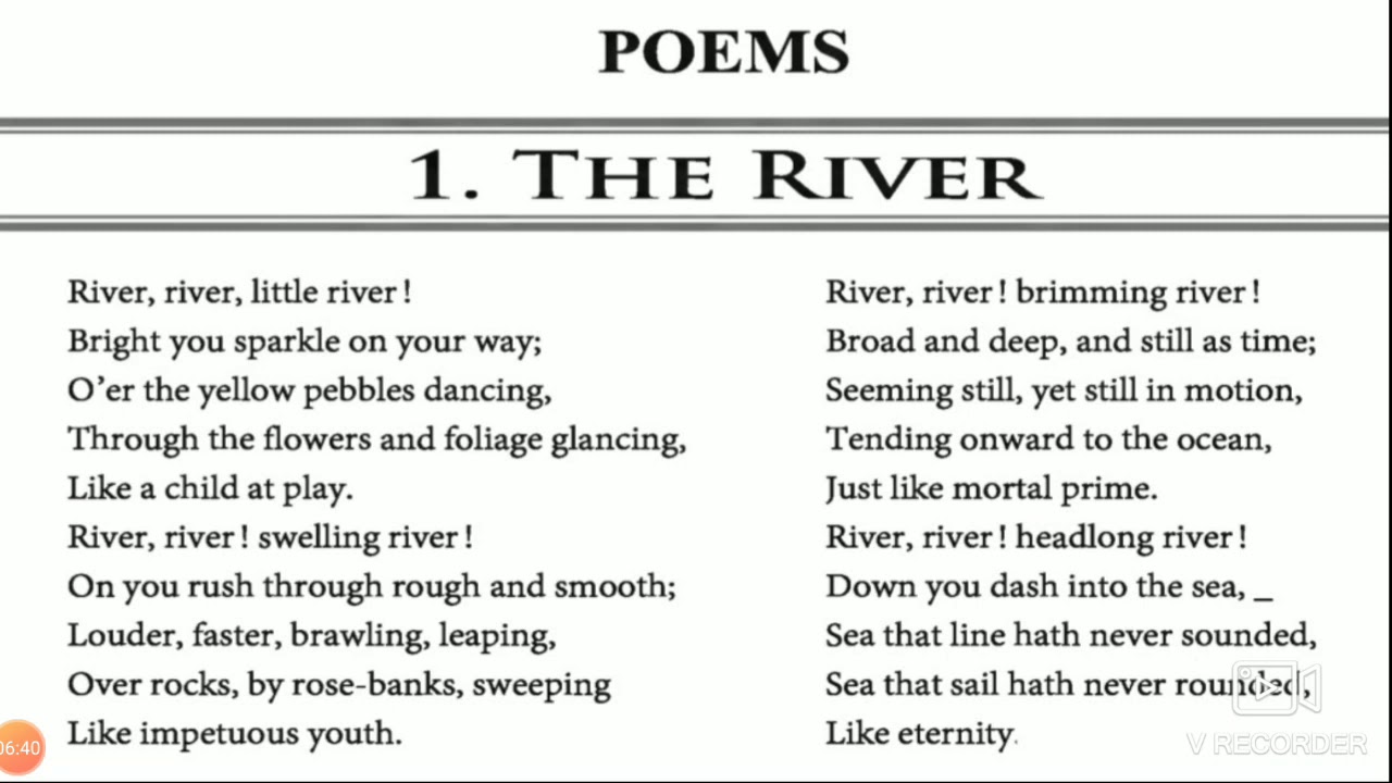 write river poem