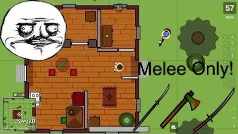 NO GUNS CHALLENGE ONLY MELEE WEAPONS WITH AIMBOT! | Surviv.io