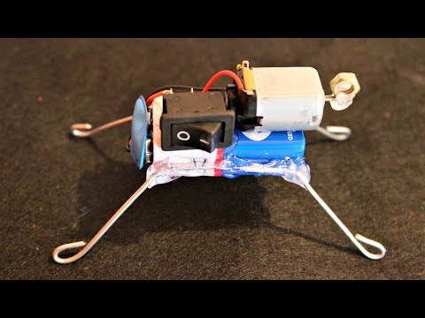 How to make a crazy CAR using DC Motor - Vibrating Robot