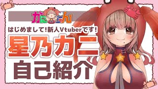 「【自己紹介】はじめまして!!星乃カニです【Vtuber】」のサムネイル