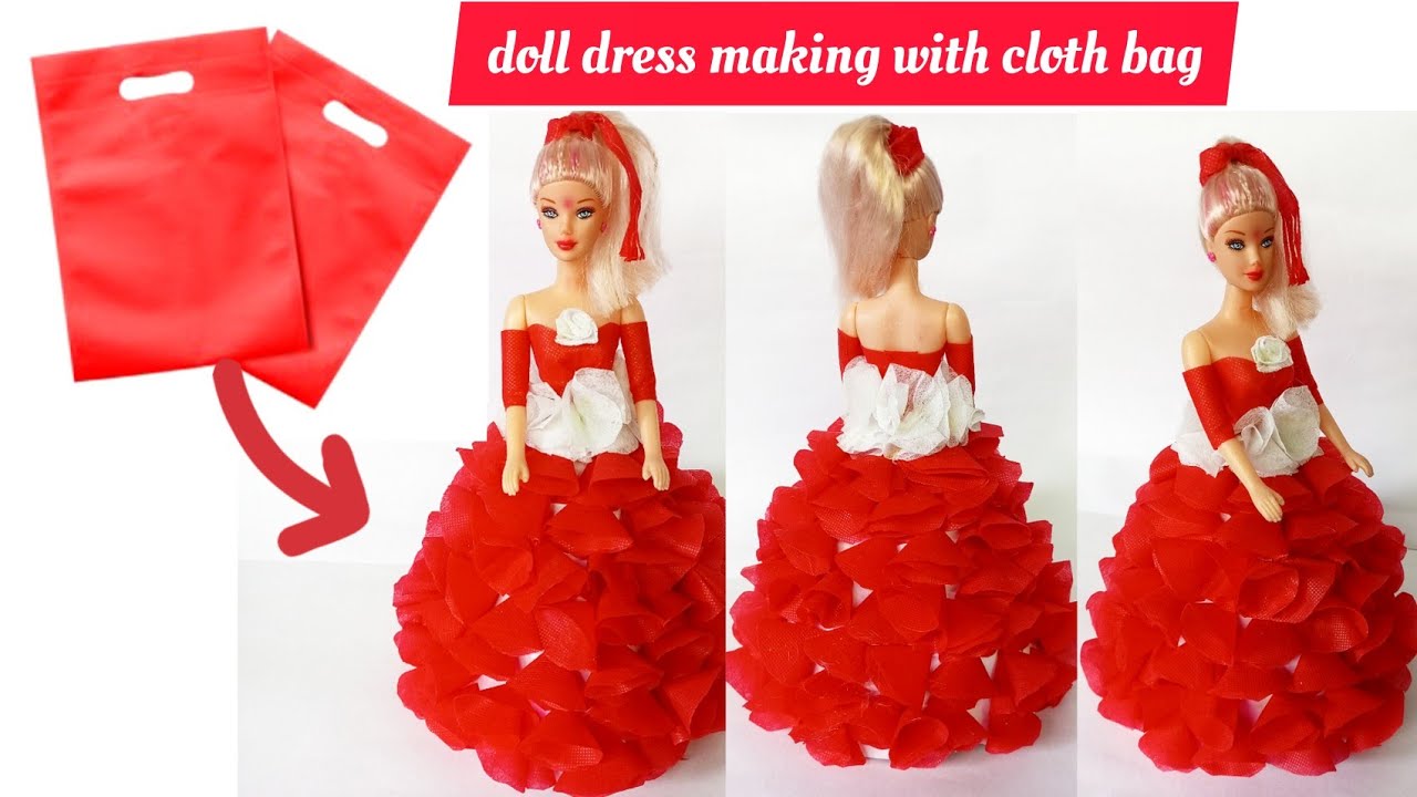 How To Make Beautiful Doll Dresses How To Make Doll Dress With Cloth