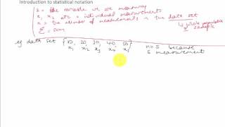 6.1 Introduction to statistical notation Statistical Notation