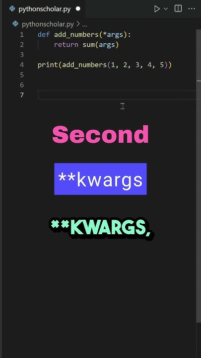 What are *args & **kwargs in Python? - YouTube
