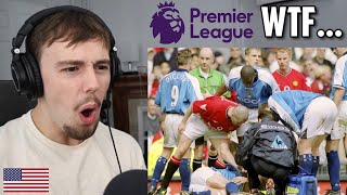 American Reacts to 15 Most Brutal Fouls in Football..