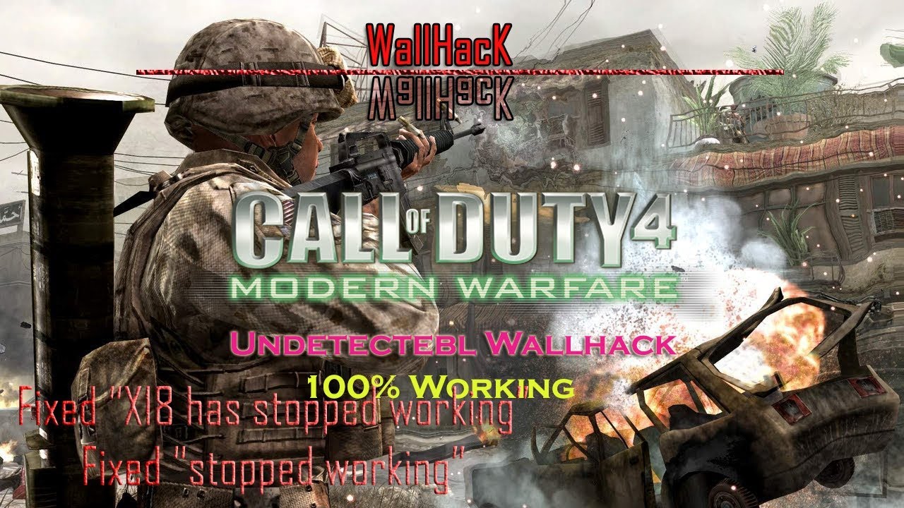 call of duty 4 Undetectable wallhack 1.8 100%working for windows 7,8,10 2018 - 