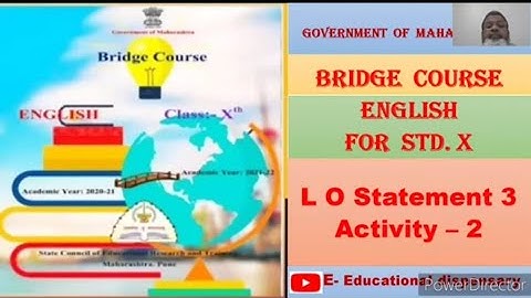 BRIDGE COURSE | 10th English | LO -3 | Activity -2