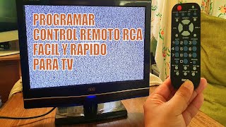 COMO CONFIGURAR CONTROL REMOTO UNIVERSAL RCA FACIL Y RAPIDO  PARA TELEVISION LED AOC