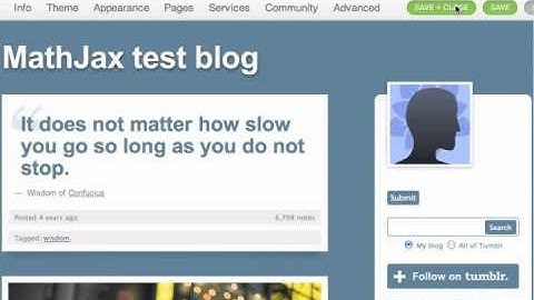 How to use MathJax in Tumblr