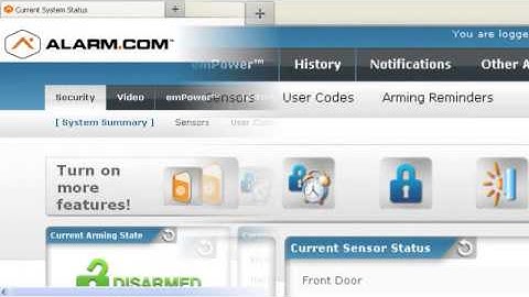 Alarm com FirstTimeLogin