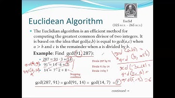 Lecture 20 CH4 Greatest Common Divisors