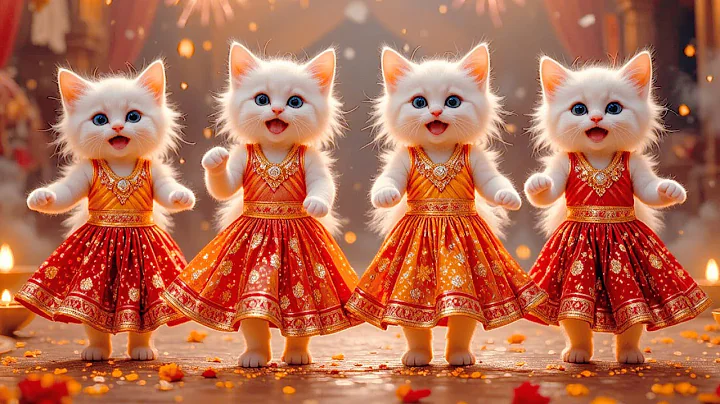 Video 11756081: cat funny dance cartoon, cute cat dance