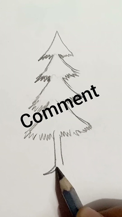 How to Draw a Christmas Tree (Easy) #art #christmas #shorts #youtubeshorts #viral