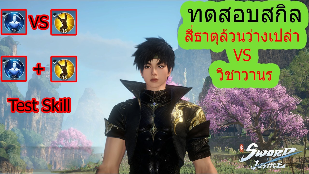 Sword of justice ทดสอบสกิลวานรกับสี่ธาตุ (Test Skill )