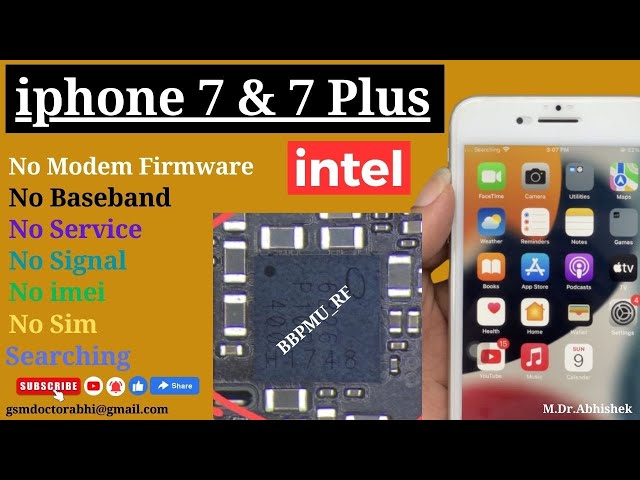 iPhone 7 u0026 7 Plus intel Searching No Service No Modem Firmware | How To Fix iPhone 7 Plus No Service class=