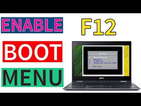 How to Enable Acer boot menu | Enable F12 Key